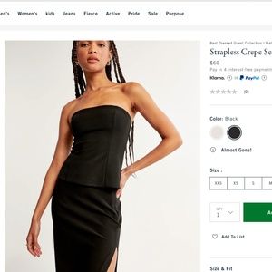 Strapless Crepe Set Top